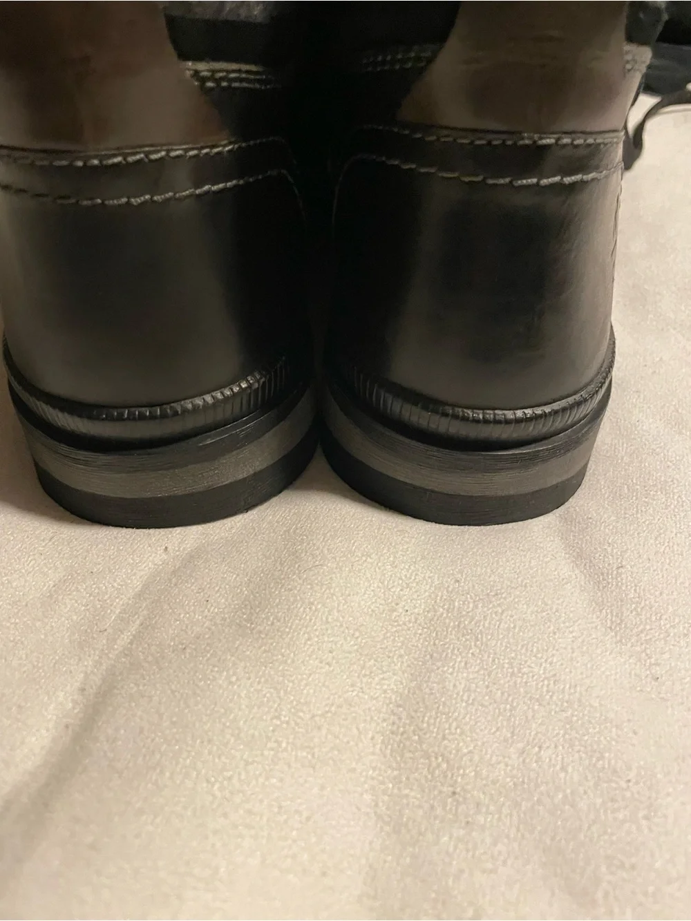 Brand new Real Leather Reserved Footwear New York Men's Black Lace-Up Boots